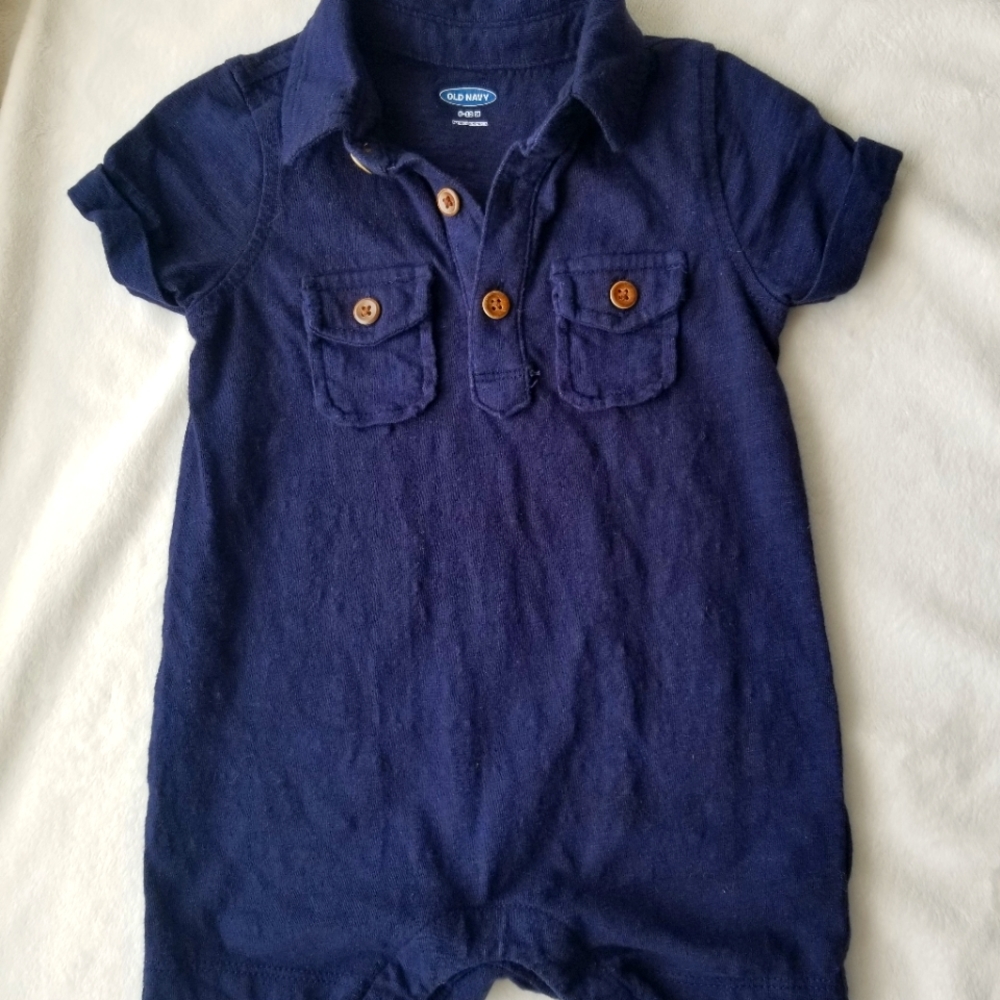 Old Navy Baby Romper Navy Blue - Picture 1 of 4
